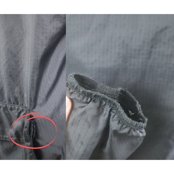 Tik Tok Men Size S Pullover Black Nylon Anorak Half Zip Hood Windbreaker Jacket - Picture 4 of 6